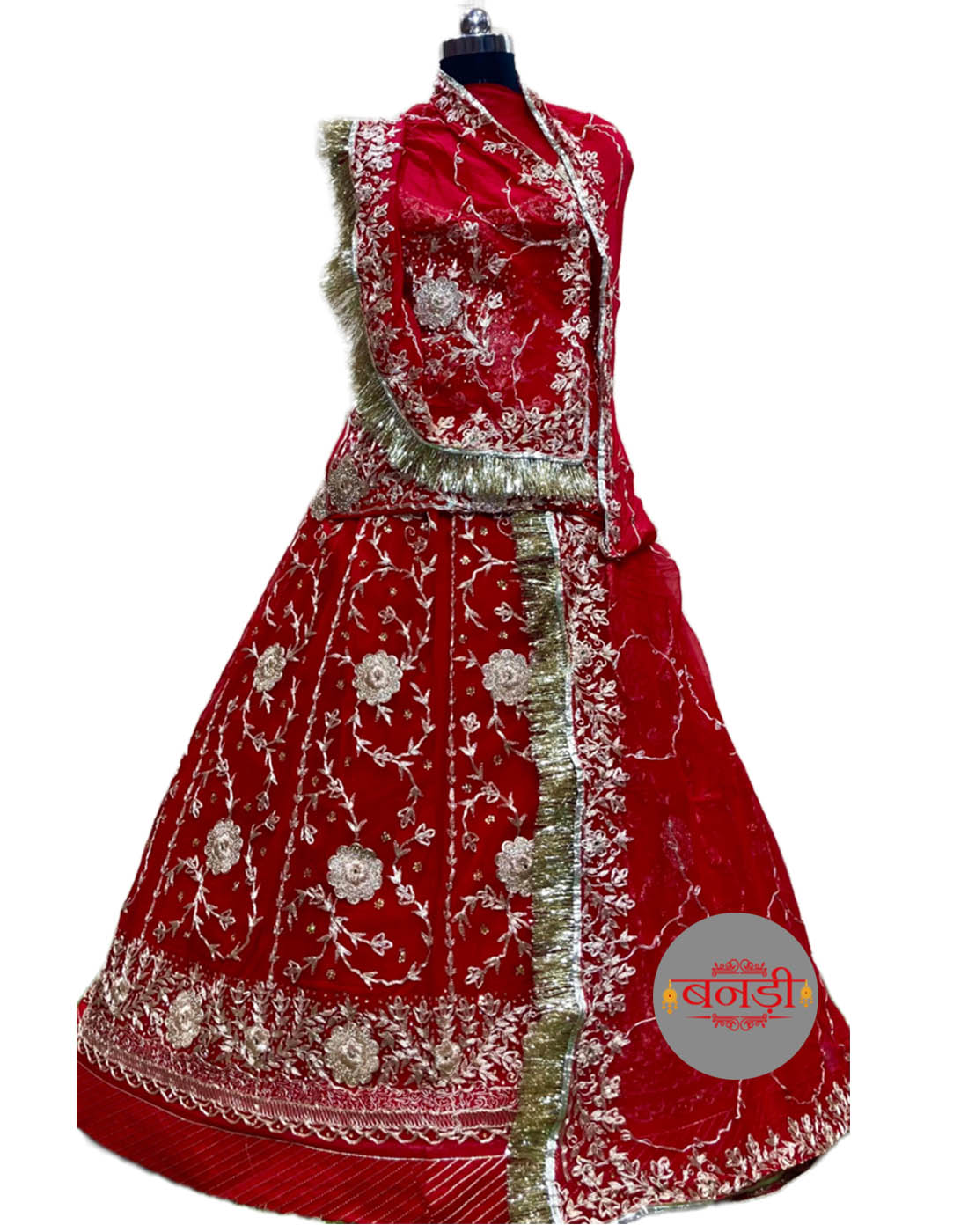 Red Kesariya Poshak Design 