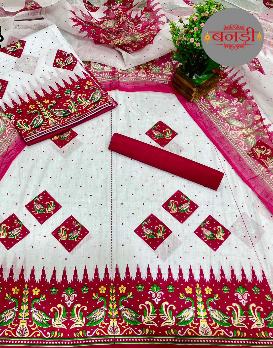 Cotton Faganiya Suit with Sharbati Odhani